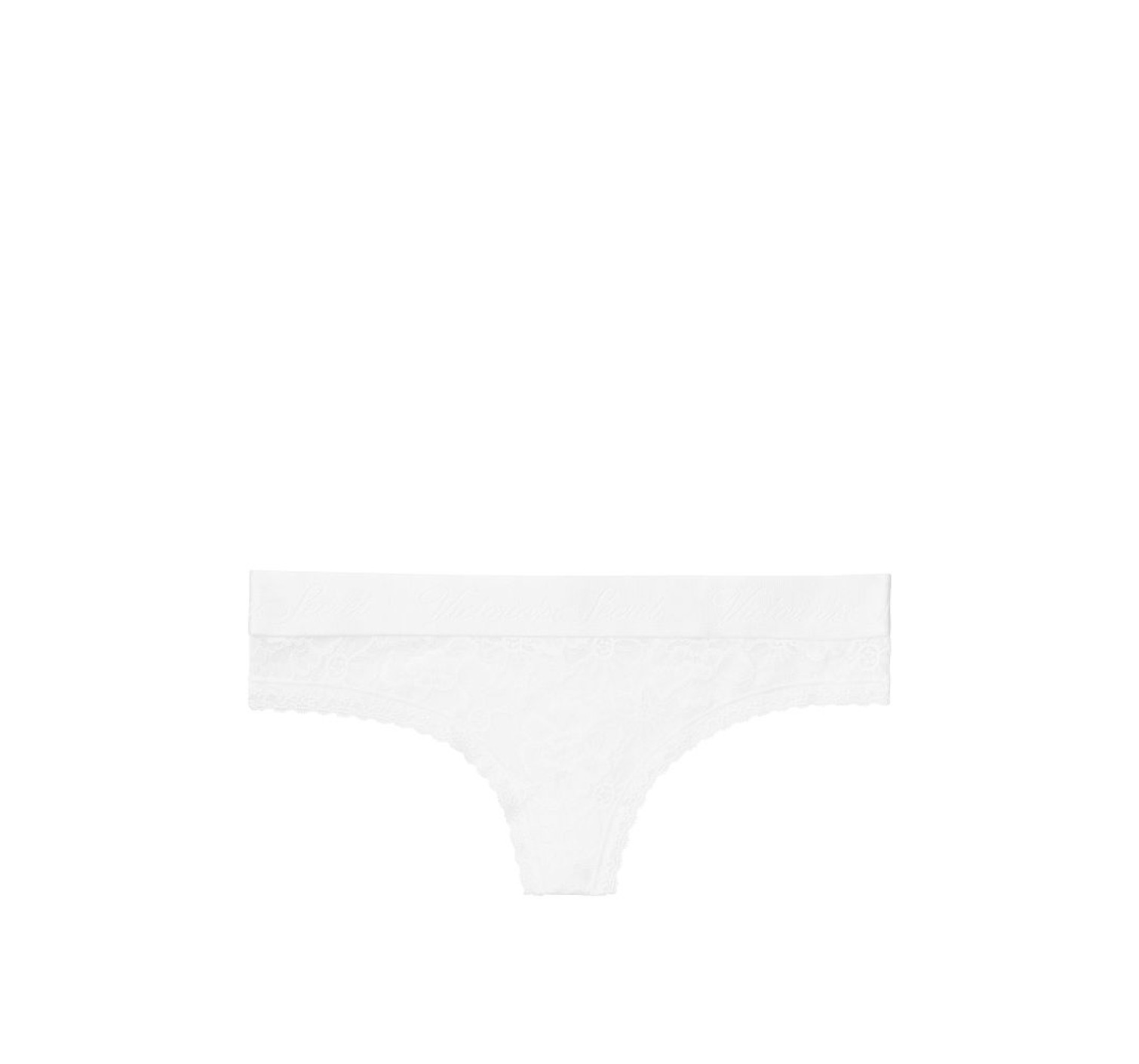 Трусики стринги Victoria’s Secret White Lace Thong panty