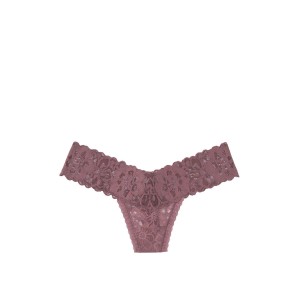 Трусики стринги Victoria’s Secret Choco Lace Thong panty