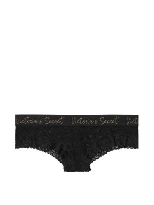 Трусики чики Victoria’s Secret Black Lace Cheeky panty