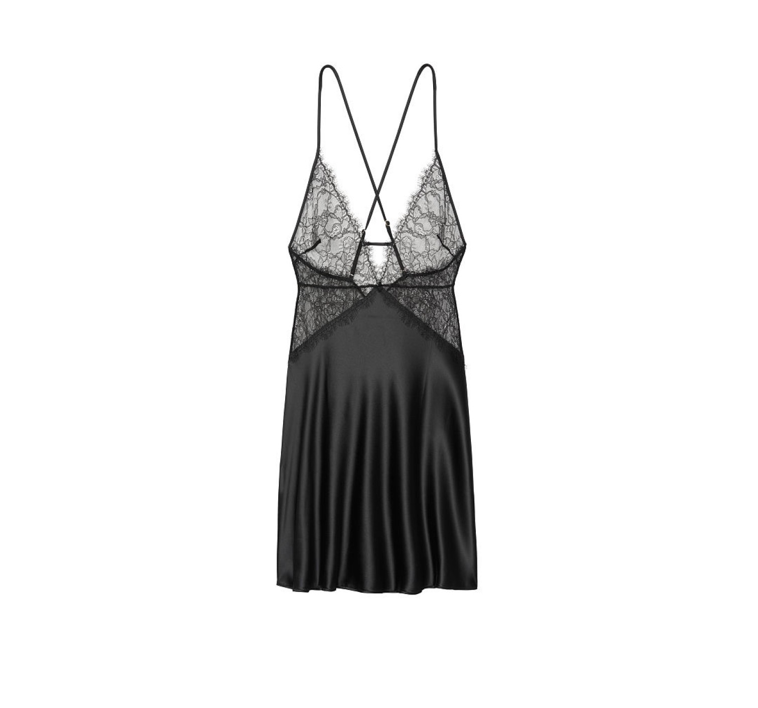 Пеньюар Victoria’s Secret Black Lace Plunge Slip