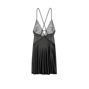 Пеньюар Victoria’s Secret Black Lace Plunge Slip