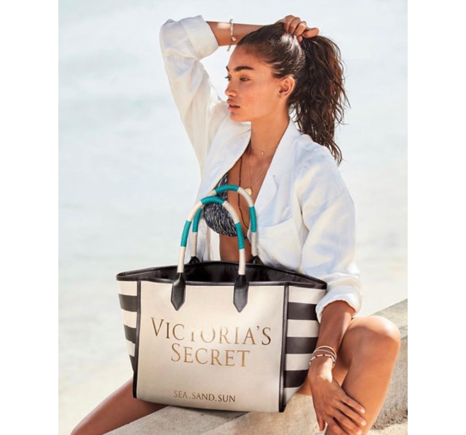 Пляжна сумка Victoria Secret Beach Tote Sea Sand Sun print