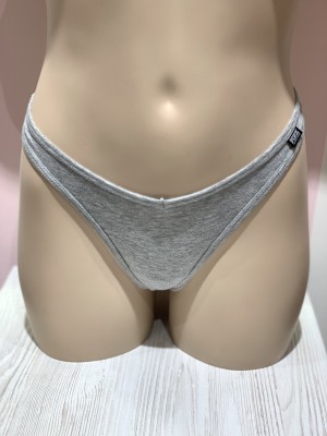 Трусики стрінги Victoria's Secret Cotton Grey Thong panty