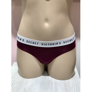 Трусики хипхаггеры Victoria’s Secret Bordo Hiphugger panty logo VS