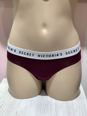 Трусики хіпхагери Victoria's Secret Bordo Hiphugger panty logo VS
