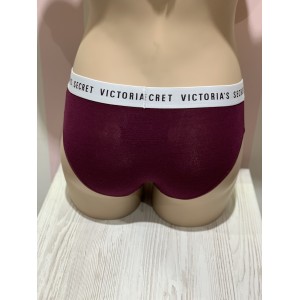 Трусики хипхаггеры Victoria’s Secret Bordo Hiphugger panty logo VS