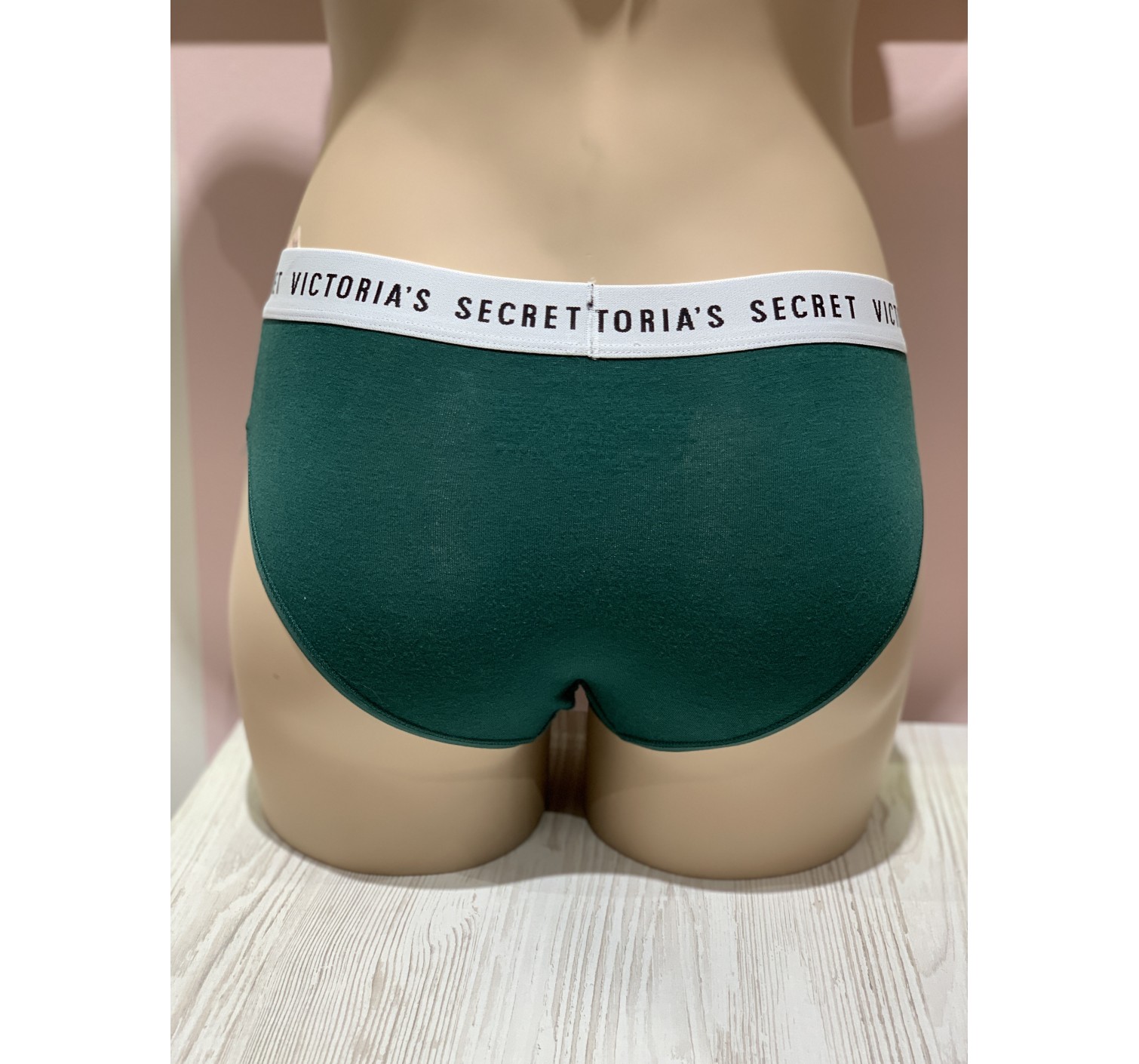Трусики Victoria’s Secret Green logo VS Hiphugger panty