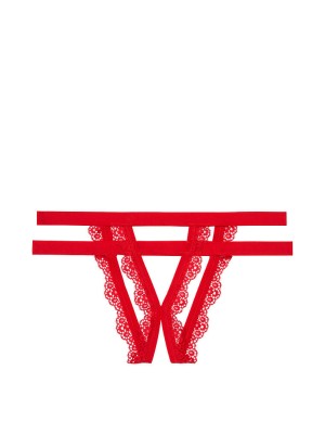Трусики Victoria's Secret Very Sexy Red Lace Cheekini panty