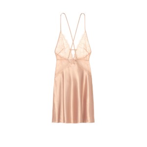 Пеньюар Victoria’s Secret Lace Plunge Slip Sweet Nougat