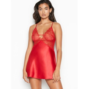 Пеньюар Victoria’s Secret Red Lace Plunge Slip Lipstick