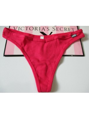 Трусики стринги Victoria’s Secret Cotton Ribbed Red Thong panty