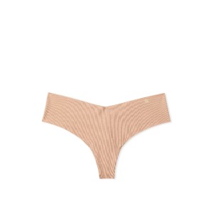Трусики Victoria's Secret No Show Thong Panty Praline