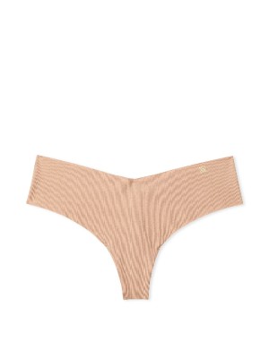 Трусики Victoria's Secret No Show Thong Panty Praline