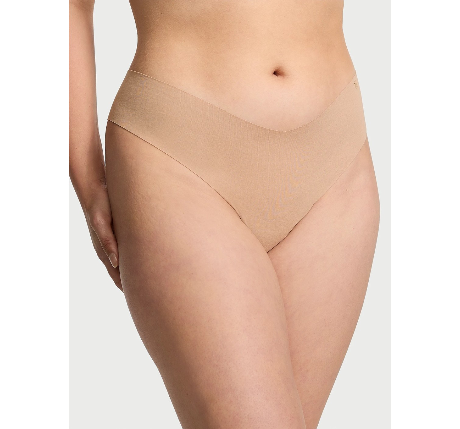 Трусики Victoria's Secret No Show Thong Panty Praline
