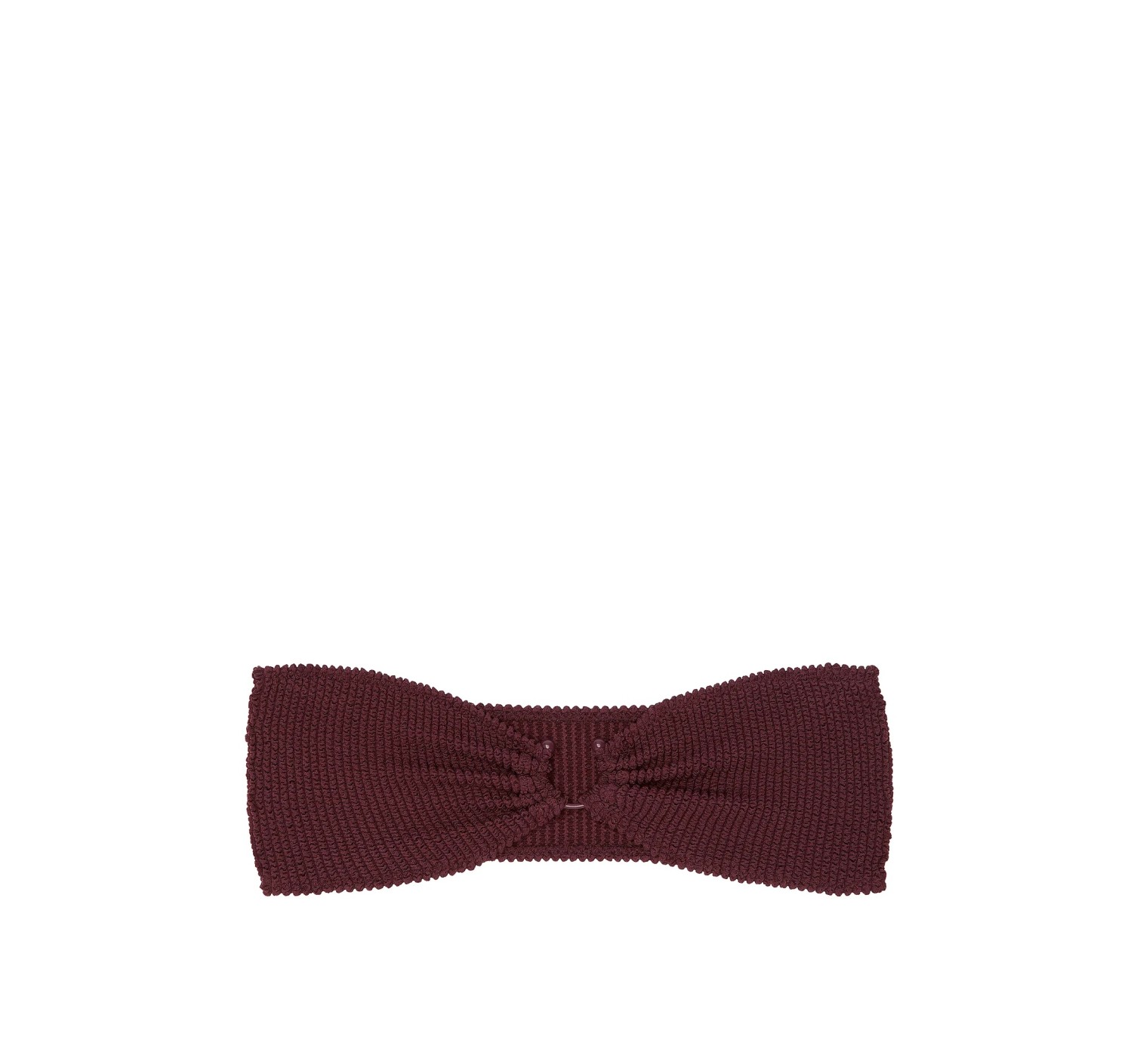 Купальник Crinkle Ring Bandeau Strapless Bikini Top Burgundy Brown