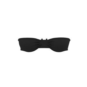 Купальник Crinkle Ring Bandeau Strapless Bikini Top Black