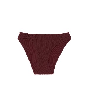 Купальник Crinkle Ring Bandeau Strapless Bikini Top Burgundy Brown