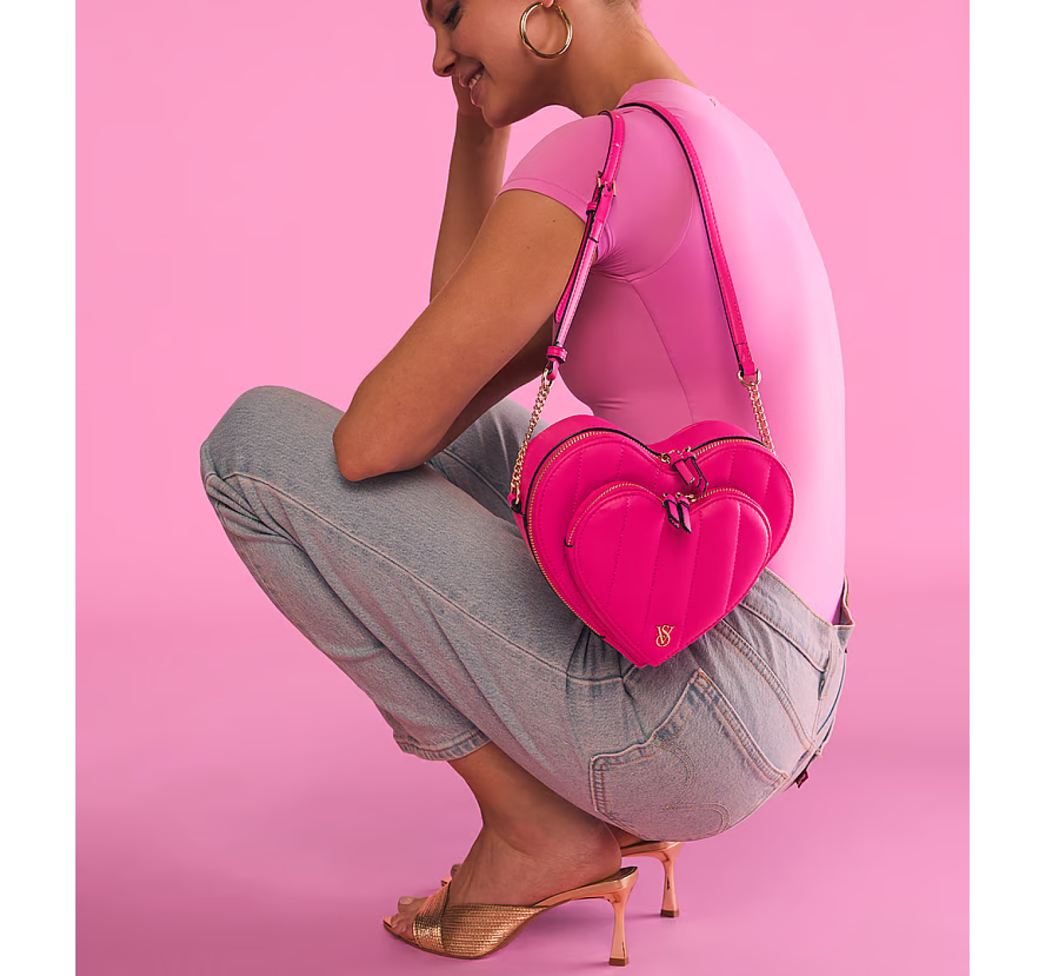 Сумка Heart Crossbody Bag Forever Pink