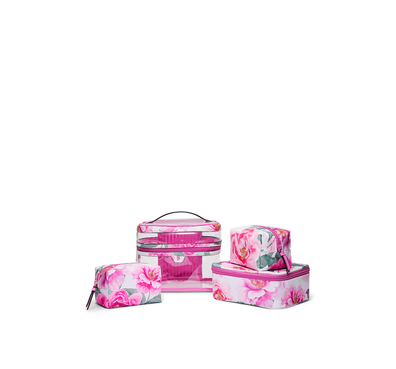 4 в 1 набор косметичек 4-Piece Makeup Bag Bombshell Floral
