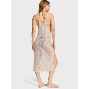 Пляжна туніка Beachwear Crochet Cover-Up Dress Natural