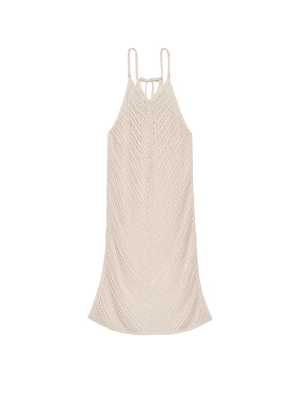 Пляжна туніка Beachwear Crochet Cover-Up Dress Natural