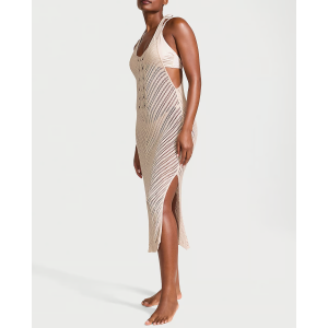 Пляжна туніка Beachwear Crochet Cover-Up Dress Natural