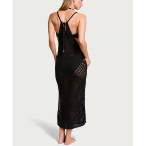 Пляжна туніка Beachwear Crochet Cover-Up Dress Black
