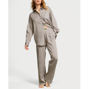 Пижама Modal-Cotton Long Pajama Set Turtle Dove Herringbone