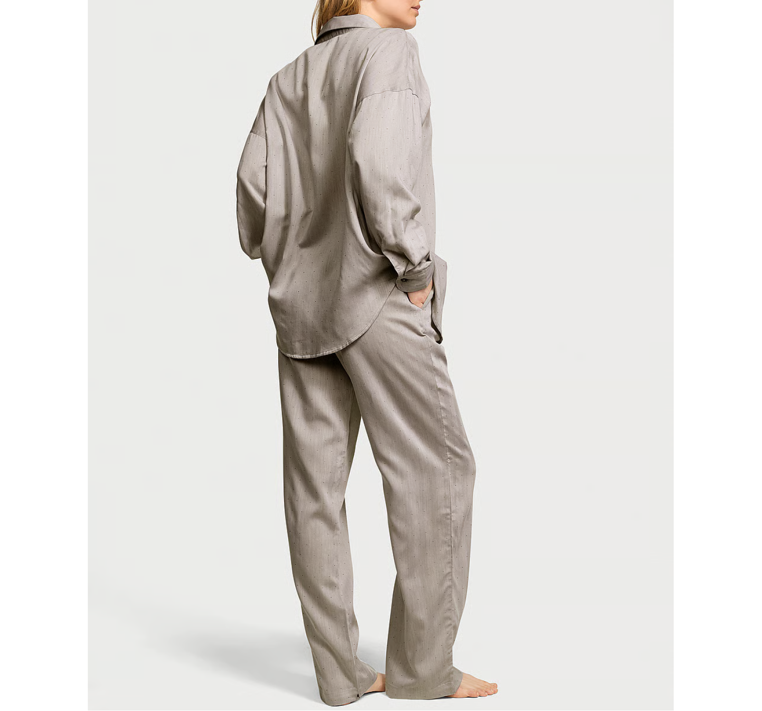 Пижама Modal-Cotton Long Pajama Set Turtle Dove Herringbone