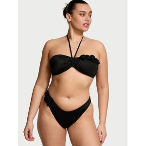 Купальник бандо Push-up Bandeu Set Black Rosette