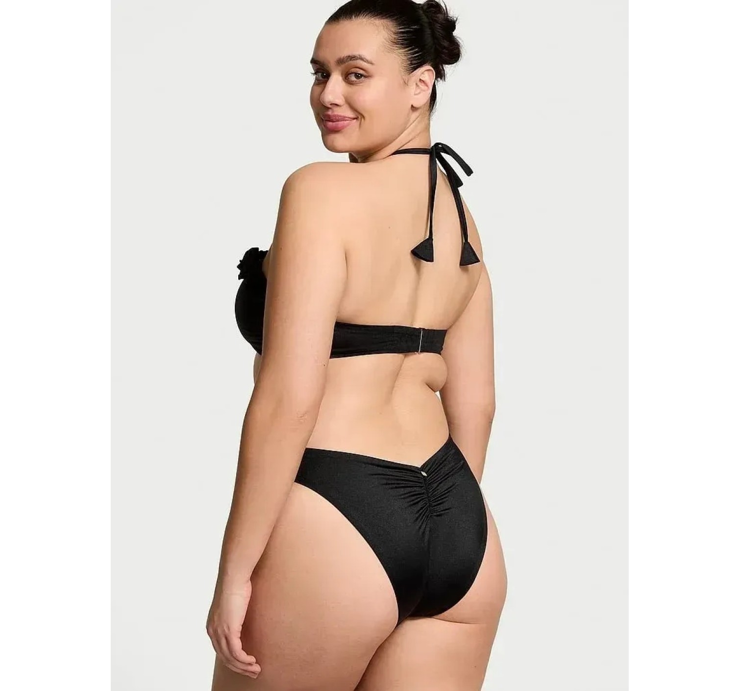 Купальник бандо Push-up Bandeu Set Black Rosette