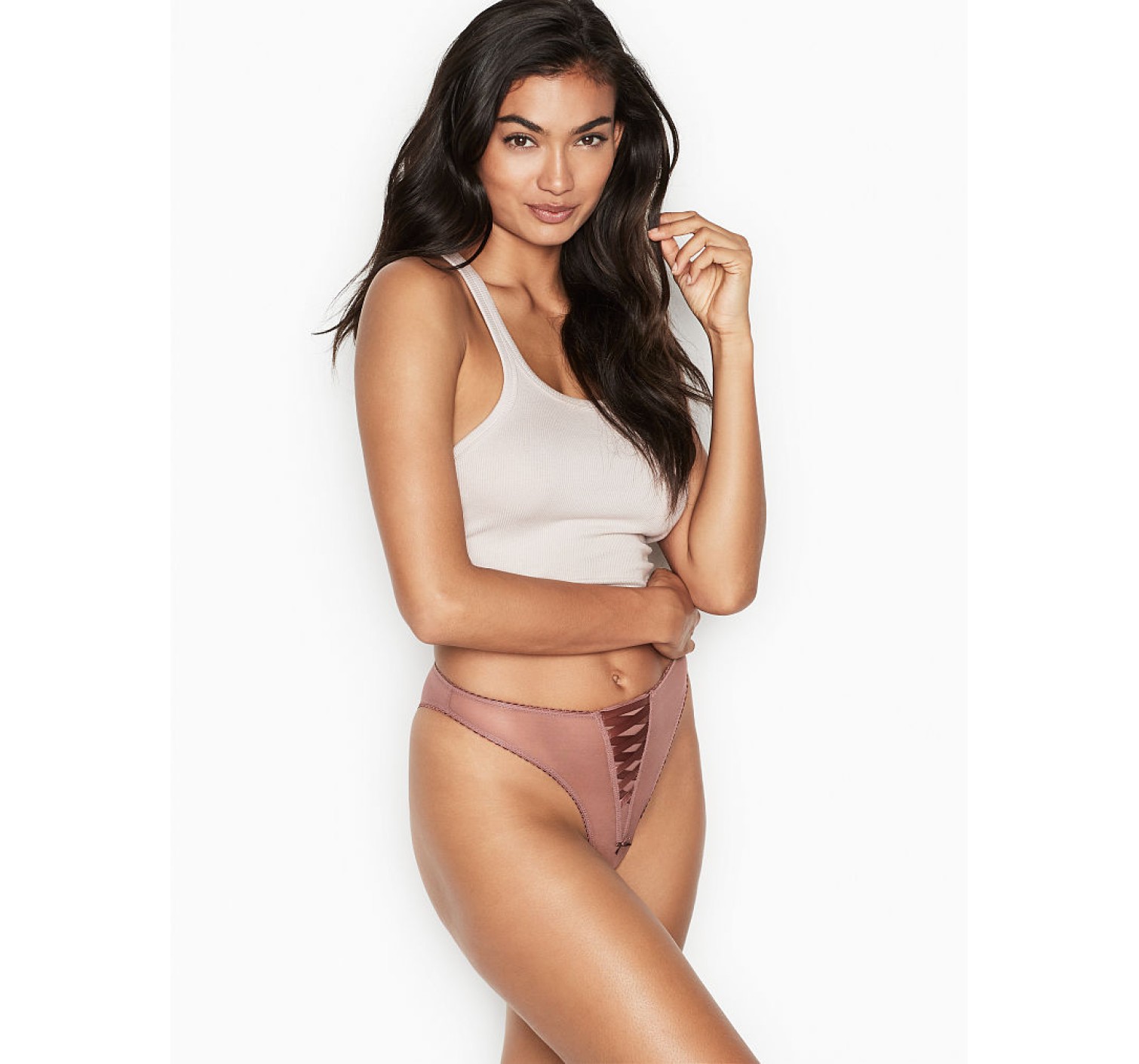 Трусики бразилианы Victoria's Secret Very Sexy Thulle Brazilian panty Vintage Rose