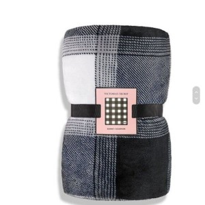 Плед Victoria's Secret Plaid Fleece Cozy Blanket grey
