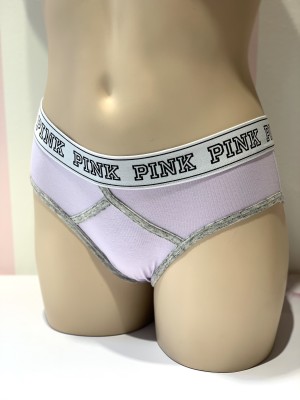 Трусики хипхаггеры Victoria’s Secret PINK Hiphugger panty с блестящим лого собачки на попе
