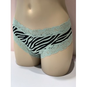 Трусики чіки з мереживом Victoria's Secret Lace Cheeky panty Zebra print