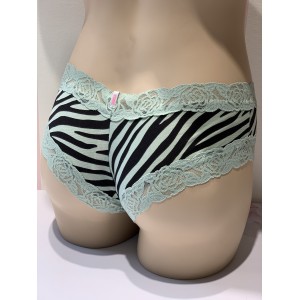 Трусики чіки з мереживом Victoria's Secret Lace Cheeky panty Zebra print