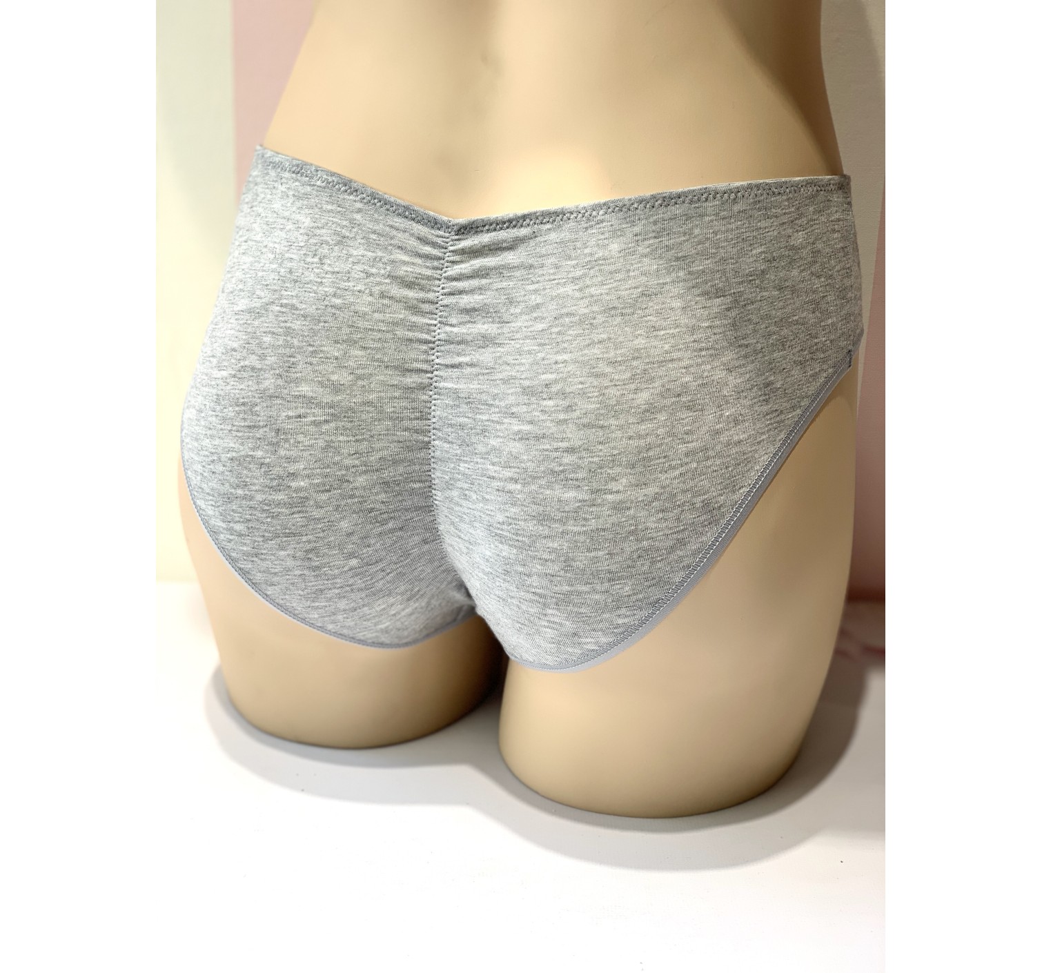 Трусики хипхаггеры Victoria’s Secret Cotton Grey Hiphugger panty