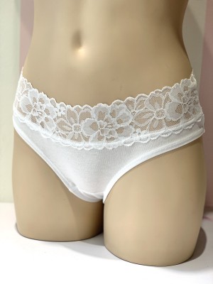 Трусики хіпхагери Victoria's Secret Lace Hiphugger panty білого кольору