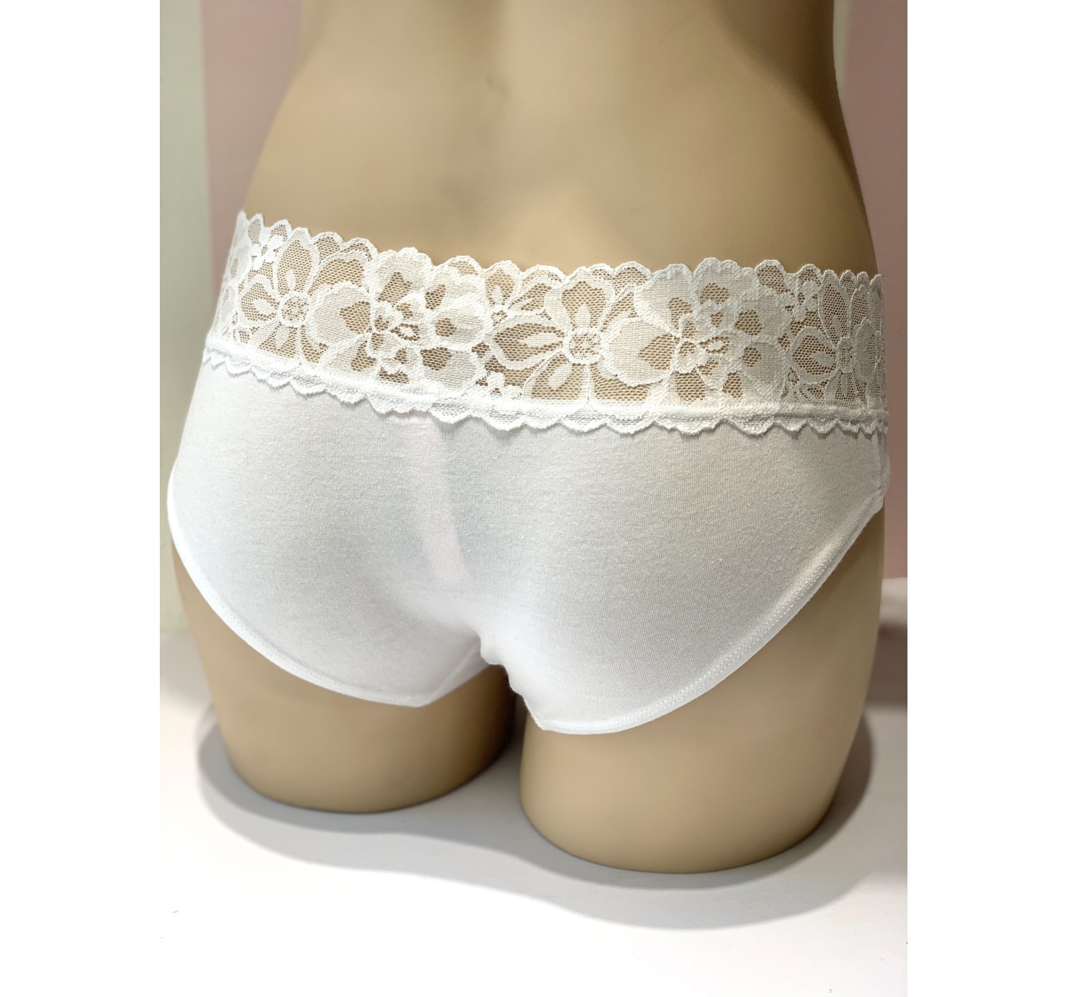 Трусики хіпхагери Victoria's Secret Lace Hiphugger panty білого кольору