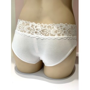 Трусики хіпхагери Victoria's Secret Lace Hiphugger panty білого кольору