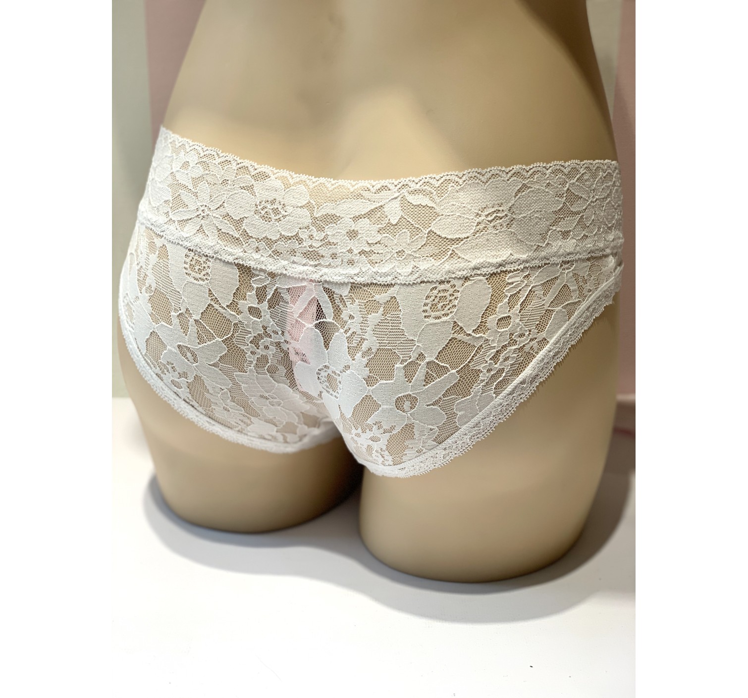Трусики хипхаггеры Victoria’s Secret White Lace Hiphugger panty