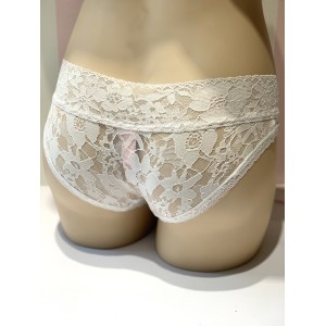Трусики хипхаггеры Victoria’s Secret White Lace Hiphugger panty