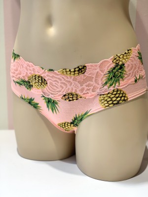Трусики хипcтеры Victoria’s Secret Lace Hipster panty pineapple print