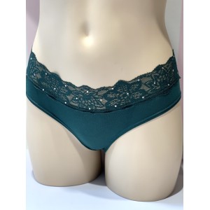 Трусики хипcтеры Victoria’s Secret Night Green Lace Hipster panty