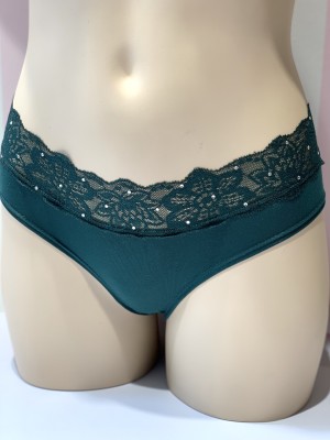 Трусики хипcтеры Victoria’s Secret Night Green Lace Hipster panty