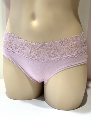 Трусики хіпхагери Victoria's Secret Lace Hiphugger panty бузкового кольору