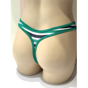 Трусики полосатые стринги Victoria’s Secret PINK Thong panty