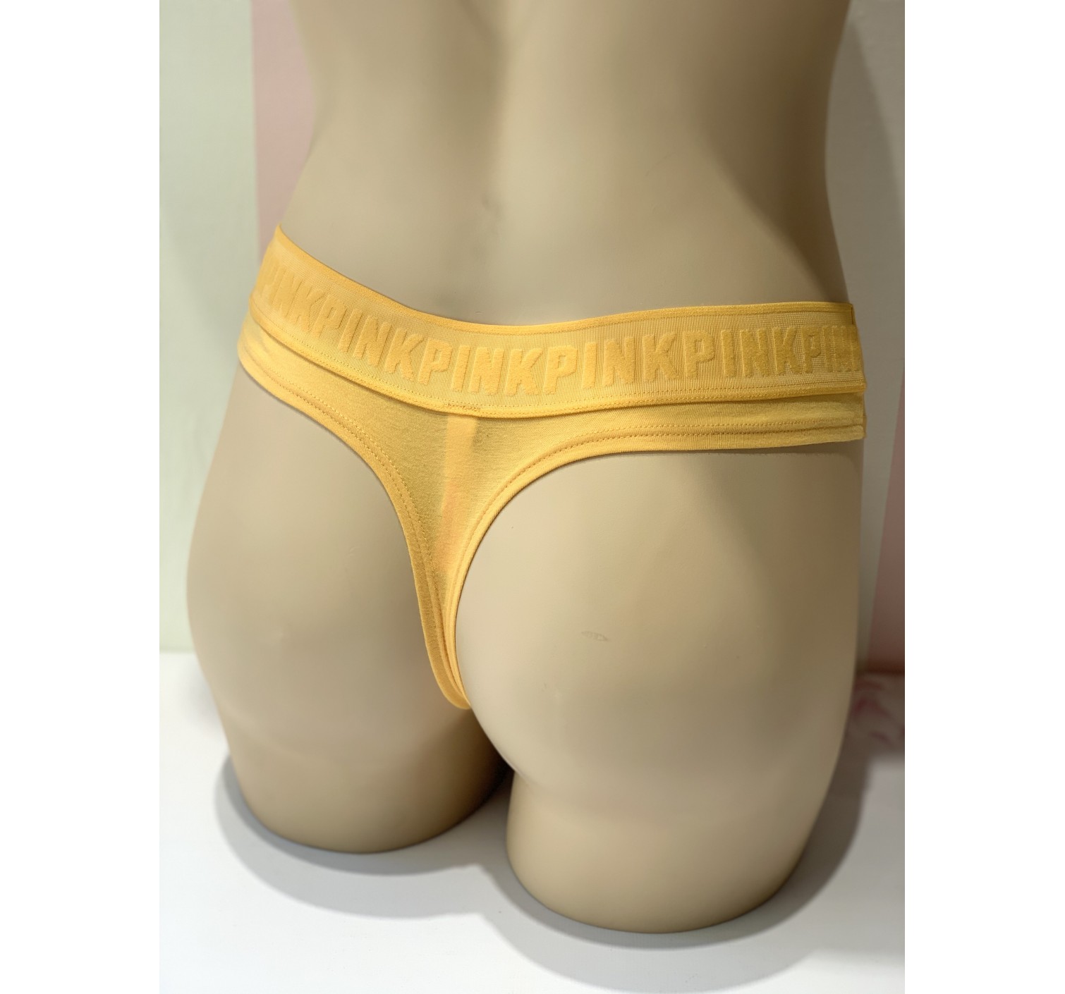 Трусики стринги Victoria’s Secret Thong panty PINK logo 