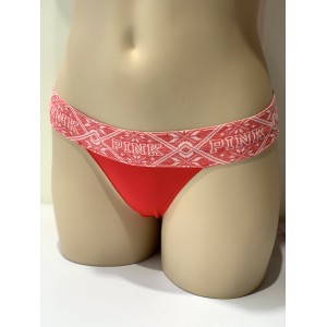 Трусики стринги Victoria’s Secret PINK Red print Thong panty