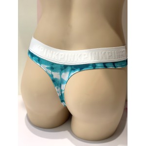 Трусики стринги Victoria’s Secret PINK Logo Water print Thong panty